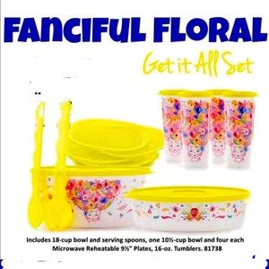 New !!  TupperwAre fanciful floral set